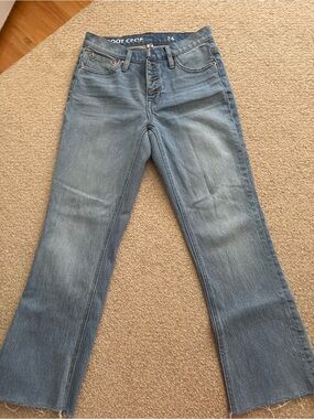 J. Crew Light Wash Flare Jeans with Button-Fly